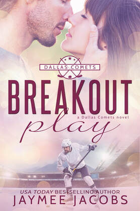 Contemporary (Sports/ Hockey) Romance book cover design, ebook kindle amazon, Jaymee Jacobs, Breakout