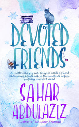  Humorous Fiction book cover design, ebook kindle, amazon, Sahar Abdulazis, Devoted Friends 