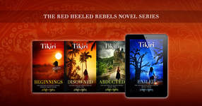 Red Heeled Rebels Novel ,Tikiri, facebook ad, promo banner, exiled