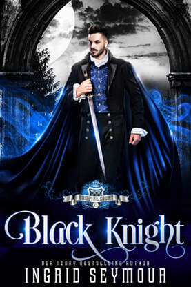 Paranormal romance book cover design, ebook kindle amazon, Ingrid Seymour,Black Knight