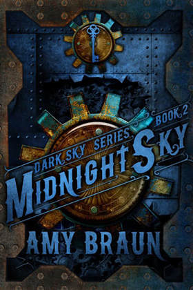 Steampunk book cover design, ebook kindle amazon, Amy Braun, Midnight