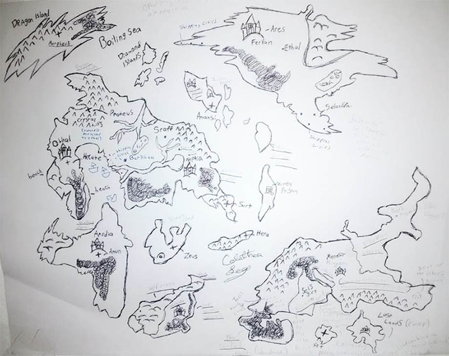 authors drawing, fantasy map sample 8