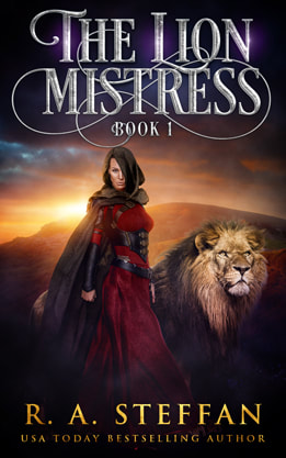 Epic fantasy book cover design, ebook kindle amazon, RA Steffan, The lion mistress