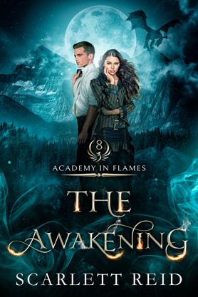 Fantasy book cover design, academy, college, ebook, kindle,  Scarlett Reid, the awakening