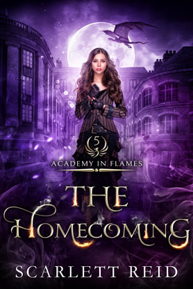 Fantasy book cover design, academy, college, ebook, kindle,  Scarlett Reid, the homecoming