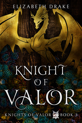 Fantasy book cover design, ebook kindle amazon, Elizabeth Drake, Knight of valor