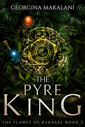 Fantasy book cover design, ebook kindle amazon, Georgina Makalani, The pyre king