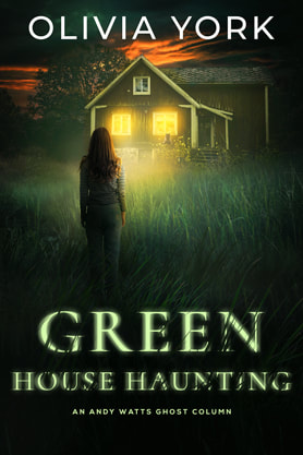 Horror book cover design, ebook kindle amazon, Olivia York, Green house haunting