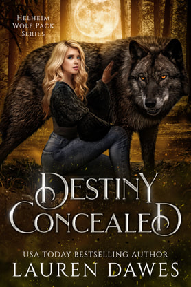 Paranormal romance book cover design, ebook kindle amazon, Lauren Dawes, Destiny concealed