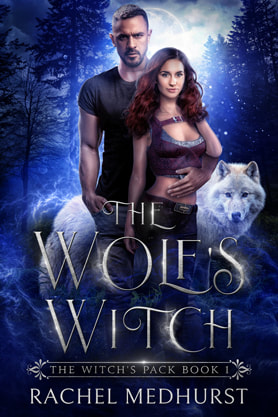 Paranormal romance book cover design, ebook kindle amazon, Rachel Medhurst, The wolfs witch