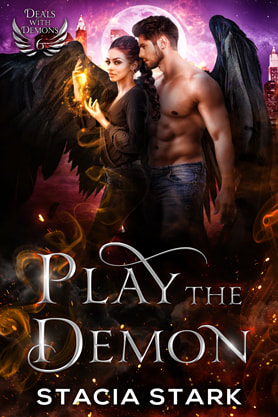 Paranormal romance book cover design, ebook kindle amazon, Stacia Stark, Play the demon