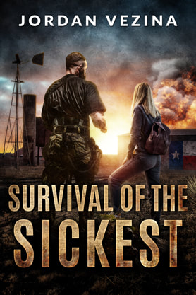 Post-Apocalyptic book cover design, ebook kindle amazon, Jordan Vezina, Survival of the sickest