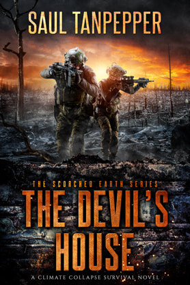 Post-Apocalyptic book cover design, ebook kindle amazon, Saul Tanpepper, The devils house