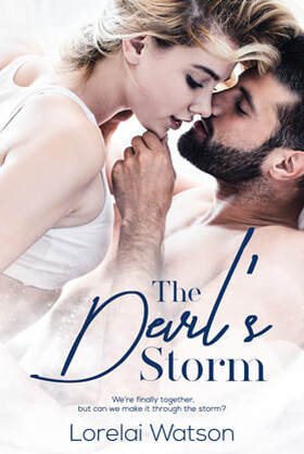 Contemporary Romance book cover design, ebook, kindle, Amazon, Lorelai Watson, The Devils Storm