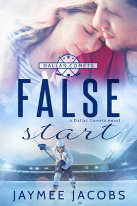 Contemporary (Sports/ Hockey) Romance book cover design, ebook kindle amazon, Jaymee Jacobs, False