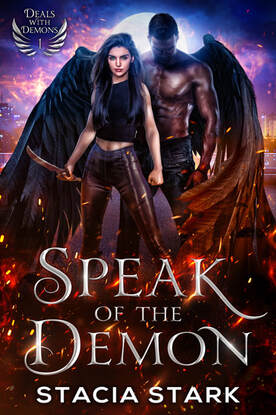 Paranormal romance book cover design, ebook kindle amazon, Stacia Stark, Speak of the demon