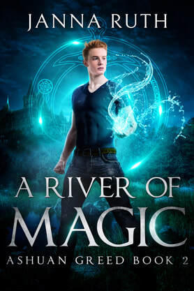 Urban Fantasy book cover design, ebook kindle amazon, Janna Ruth, A river of magic