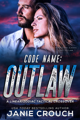 Romantic Suspense book cover design, ebook kindle amazon, Janie Crouch, Code name Outlaw
