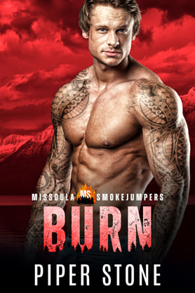 Romantic Suspense book cover design, Piper Stone, Burn