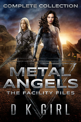 Science Fiction Fantasy book cover design, ebook kindle amazon, DK Girl, Metal angels complete