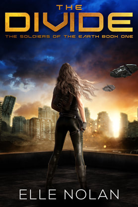 Science Fiction Fantasy book cover design, ebook kindle amazon, Elle Nolan, The divide