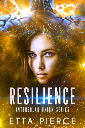 Paranormal Sci-Fi romance book cover design, ebook kindle amazon, Etta Pierce, Resilience