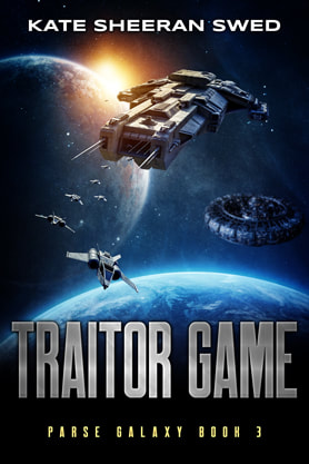 Science Fiction Fantasy book cover design, ebook kindle amazon, Kate Sheeran Swed, Traitor game
