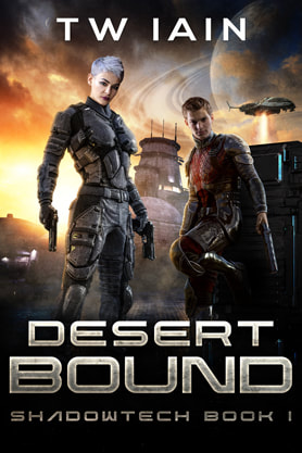 Science Fiction Fantasy book cover design, ebook kindle amazon, TW Iain, Desert bound