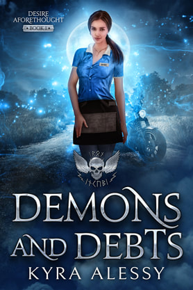 Urban Fantasy book cover design, ebook kindle amazon, Kyra Alessy, Demons and debts