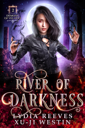 Urban Fantasy book cover design, ebook kindle amazon, Lydla Reeves, Xu-Ji Westin, river of darkness