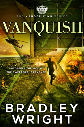 Thriller book cover design, ebook kindle amazon, Bradley Wright , Vanquish