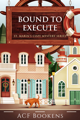 Cozy mystery book cover design, ebook kindle amazon, ACF Bookens, Execute