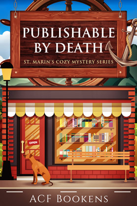 Cozy mystery book cover design, ebook kindle amazon, ACF Bookens, Death