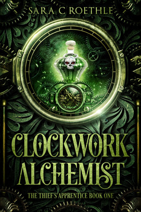 Steampunk book cover design, ebook kindle amazon, Sara C Roethle, Alchemist
