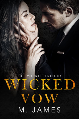Contemporary Romance book cover design, ebook, kindle, Amazon, M.James, Wicked Vow