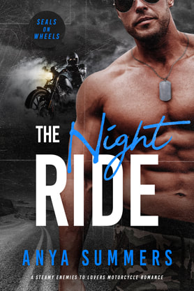 Contemporary Romance book cover design,ebook kindle amazon, Anya Summers, The night ride