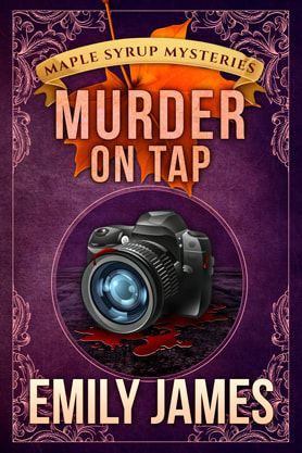 Cozy mystery book cover design, ebook kindle amazon, Emily James, Murder