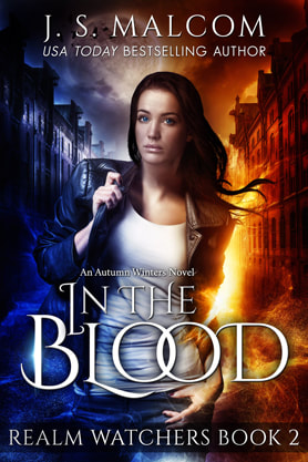 Urban Fantasy book cover design, ebook kindle amazon, J S Malcom, Blood