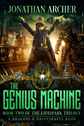Steampunk book cover design, ebook kindle amazon, Jonathan Archer, Machine