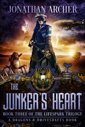 Steampunk book cover design, ebook kindle amazon, Jonathan Archer, Heart