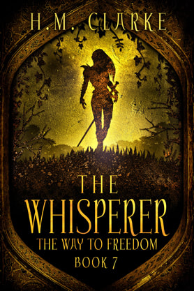 Epic Fantasy book cover design, ebook kindle amazon, H M Clarke,Whisperer