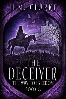 Epic Fantasy book cover design, ebook kindle amazon, H M Clarke, Deceiver