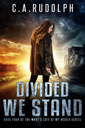 Post-Apocalyptic book cover design, ebook kindle amazon, C A Rudolph, Divided