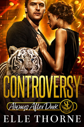 Paranormal Romance (Shape shifters) book cover design, ebook kindle amazon, Elle Thorne, Controversy 