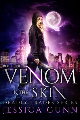 Urban Fantasy book cover design, ebook kindle amazon, Jessica Gunn, Venom 