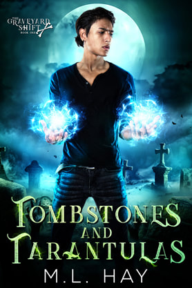 Urban Fantasy book cover design, ebook kindle amazon, M L Hay, Tombstones