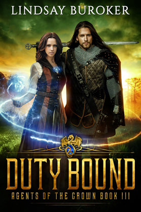 Epic fantasy book cover design, ebook kindle amazon, Lindsay Buroker, Duty Bound