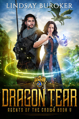 Fantasy romance book cover design, ebook kindle amazon, Lindsay Buroker, Dragon Tear