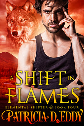 Paranormal Romance (Shape shifters) book cover design, ebook kindle amazon, Patricia D Eddy, Flames