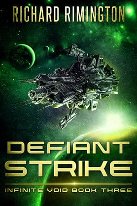 Science Fiction Fantasy book cover design, ebook kindle amazon,  Richard Rimingotn, Defiant Strike